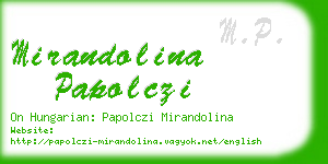 mirandolina papolczi business card